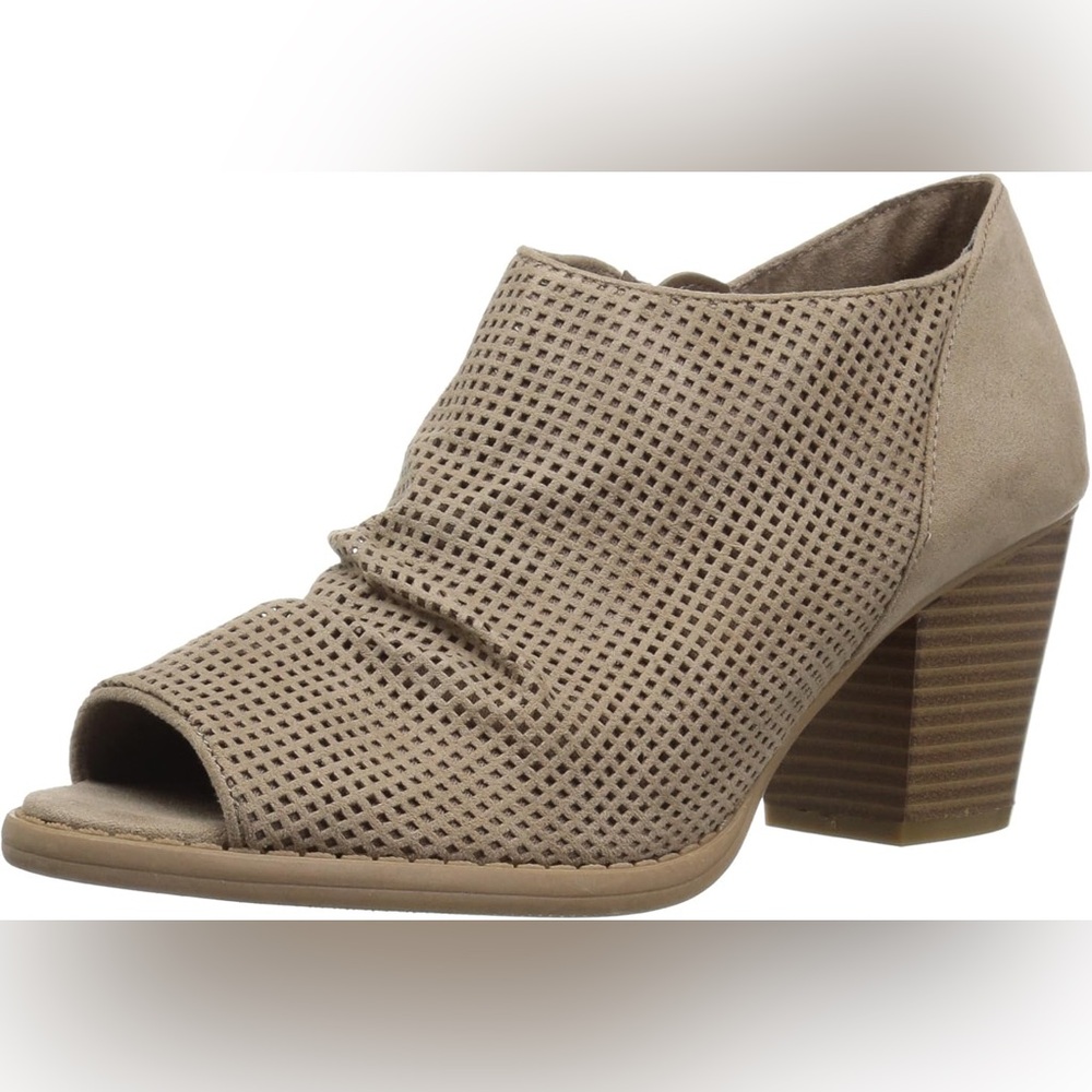 Mia portia stone women’s chunky toe wood block 10